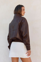 City Girls Kunstlederjacke Braun