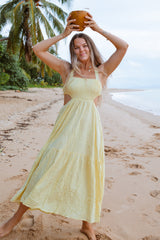 Blink Twice Maxikleid Gelb